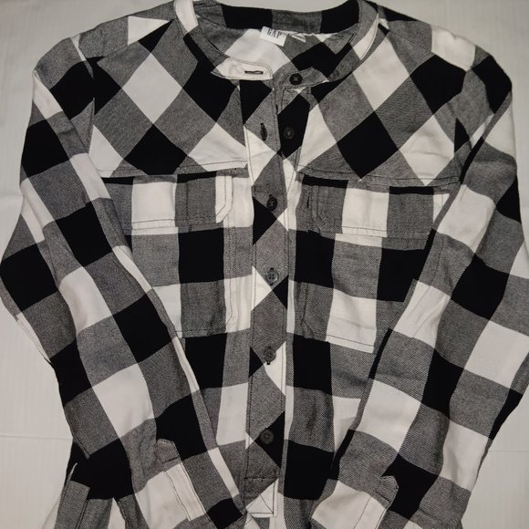 GAP WOMEN'S LONG SLEEVE PLAID DRESS - Picture 9 of 12